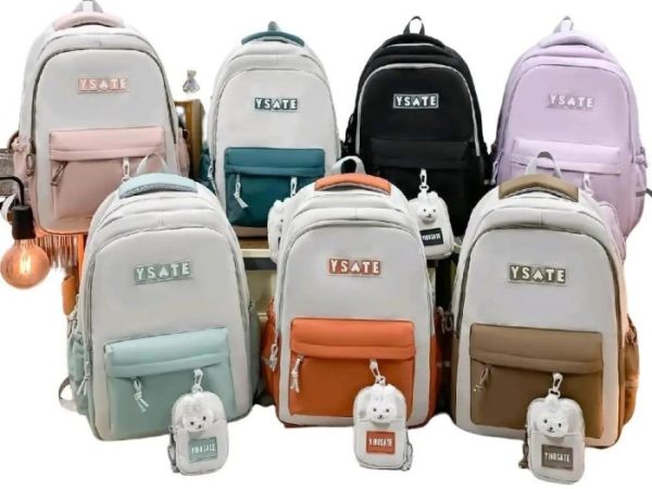 Tas Ransel Perempuan Wanita Cewek Punggung Ala Korea Kuliah Aesthetic Cowok Laki Laki Pria Laptop Travel Bisnis Kapasitas Besar Lucu Warna Biru Hijau Hitam Pink Ungu Tosca Oranye Sekolah Anak Impor Kapasitas Besar TSR001 Smp - Pink