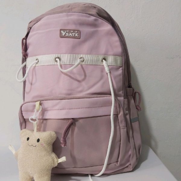 Tas Ransel Korea Tas Kuliah Ala Korea Tas Backpack Wanita Tas Impor Perempuan Tas Kuliahan Aesthetic #TSR0021 - Coklat